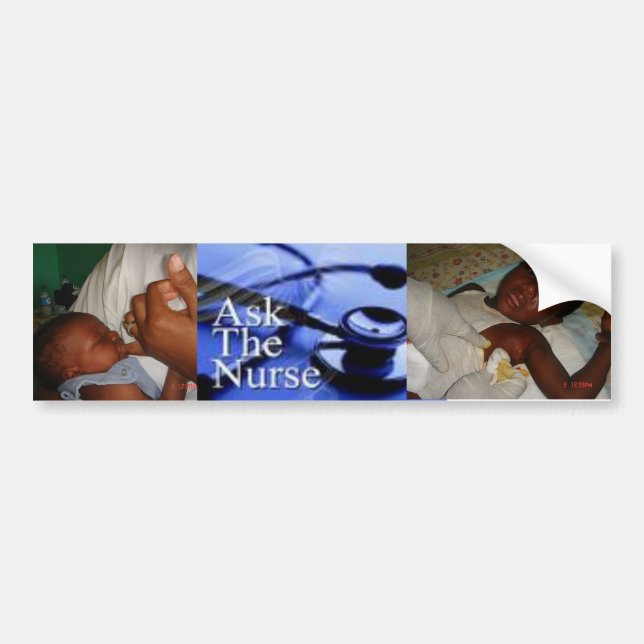 ASK THE NURSE BUMPER STICKER (Front)