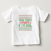 Ask Your Mum if I'm Real Funny Christmas Santa Pun