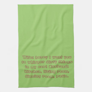 Asking for trouble towell tea towel