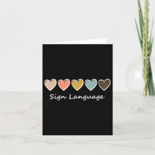 Asl Alphabet American Asl Teacher Sing Language Card
