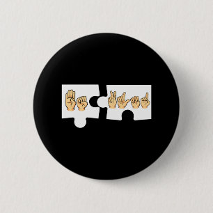 Asl Alphabet American Sing Language Asl Teacher Be 6 Cm Round Badge