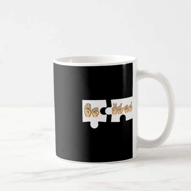 ASL Alphabet American Sing Language ASL Teacher Be Coffee Mug (Right)