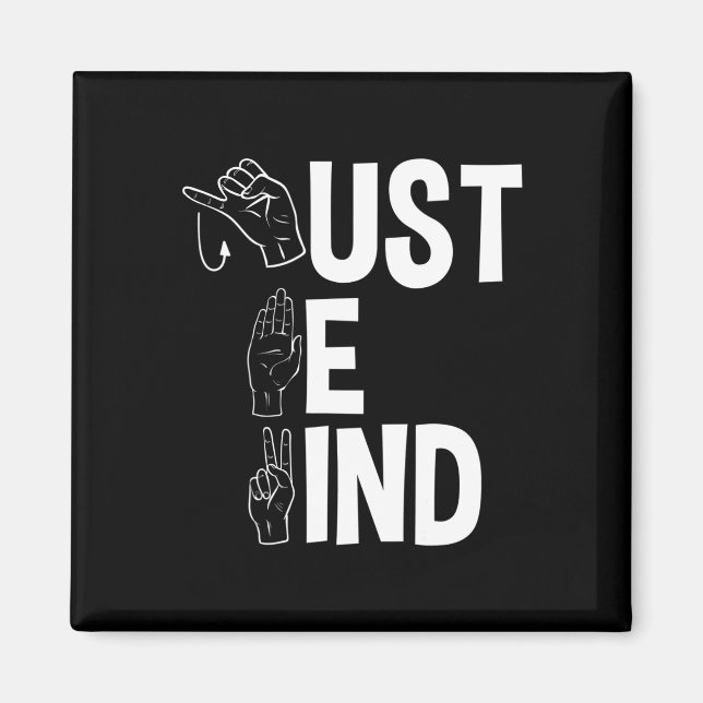 ASL Alphabet American Sing Language ASL Teacher Ju Magnet (Front)