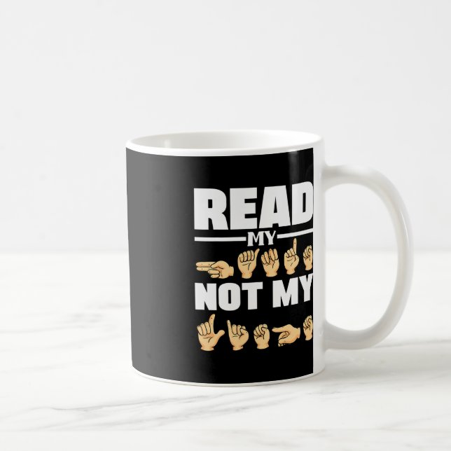 ASL Alphabet American Sing Language ASL Teacher Qu Coffee Mug (Right)