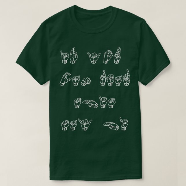 ASL American Sign Language Classic TShirt (Design Front)