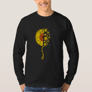 Asl American Sign Language Deaf Sunflower Hand Vi T-Shirt