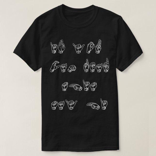 ASL American Sign Language If you can read this T-Shirt (Design Front)