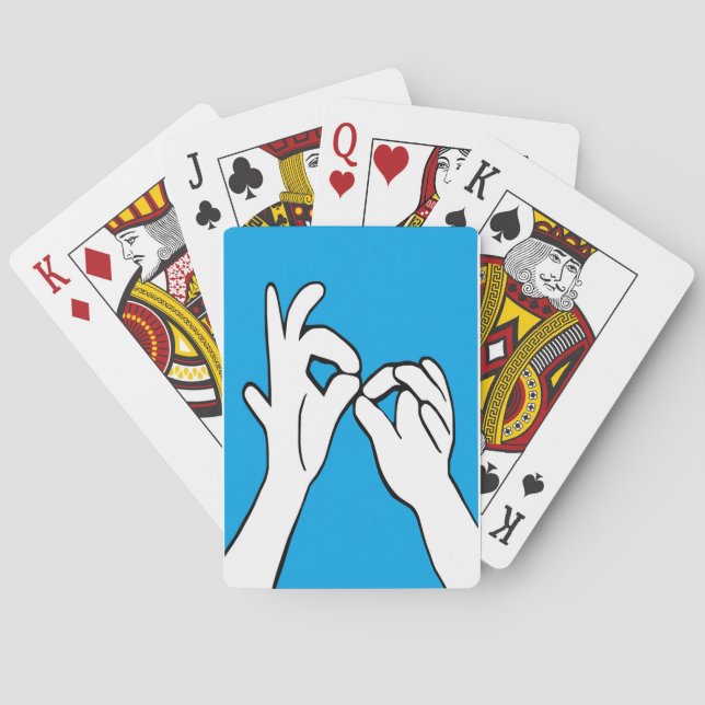 ASL American Sign Language INTERPRET Playing Cards (Back)