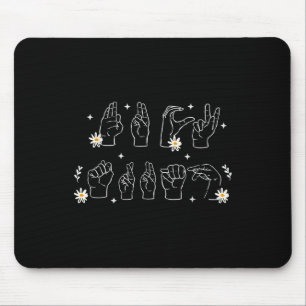 Asl Anti Trump Hand Sign Funny And Gesture Mouse Pad