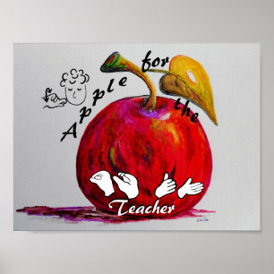 ASL Apple for the Teacher Poster