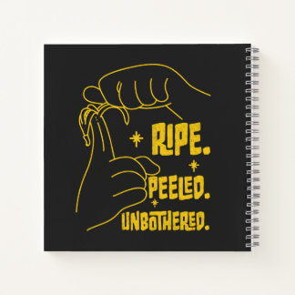 ASL Banana Design - Ripe, Peeled, Unbothered Notebook