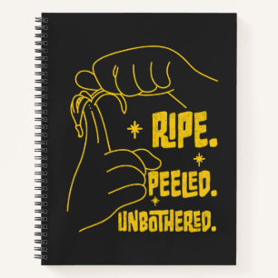 ASL Banana Design - Ripe, Peeled, Unbothered Notebook
