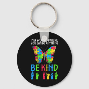 ASL Be Kind s1 ASL American Sign Language Key Ring