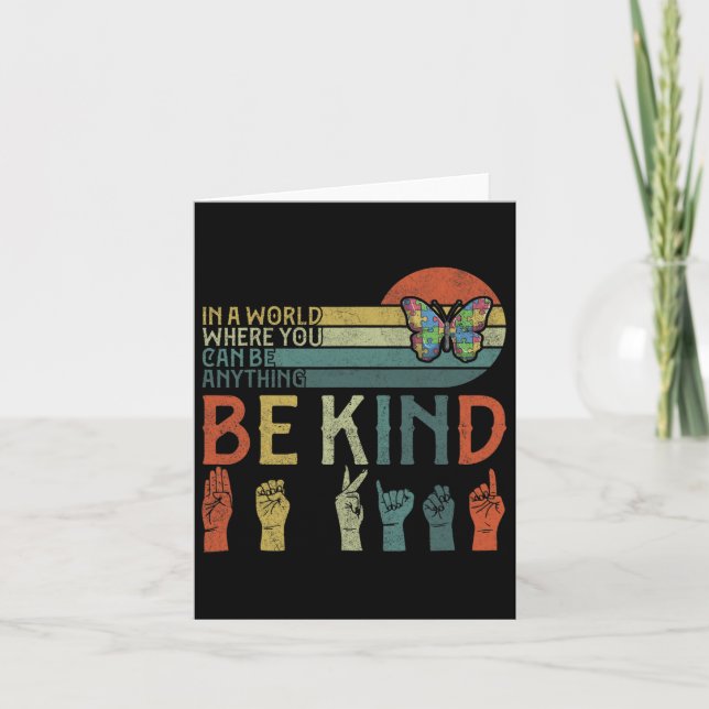 Asl Be Kind S  Card (Front)