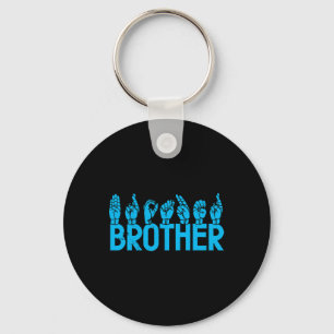 ASL Brother American Sign Language Deaf Awareness  Key Ring