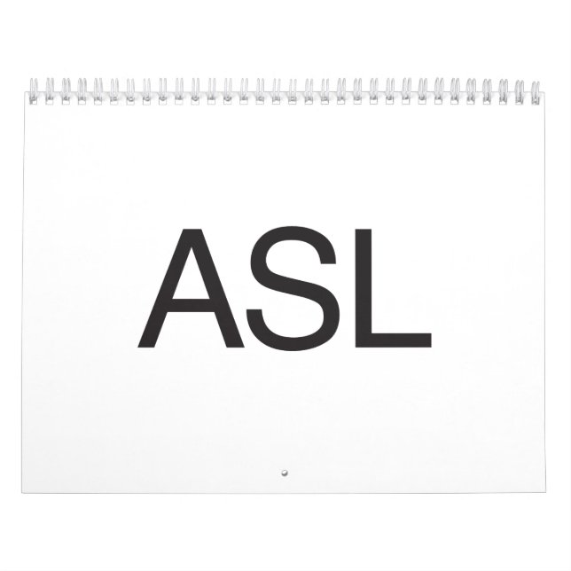 Asl Calendar (Cover)
