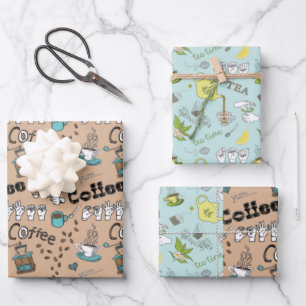ASL Coffee & Tea Gift Wrap Paper