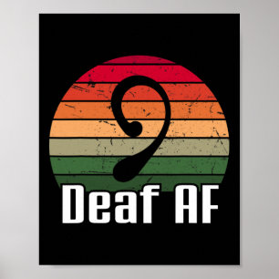 ASL Deaf AF Sign Language Deaf Awareness 