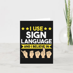 Asl Deaf Awareness And Sign Language  Card