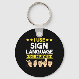 Asl Deaf Awareness And Sign Language  Key Ring