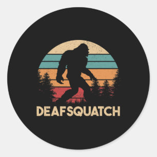 Asl Deaf Awareness Hearing Loss Sign Language And  Classic Round Sticker