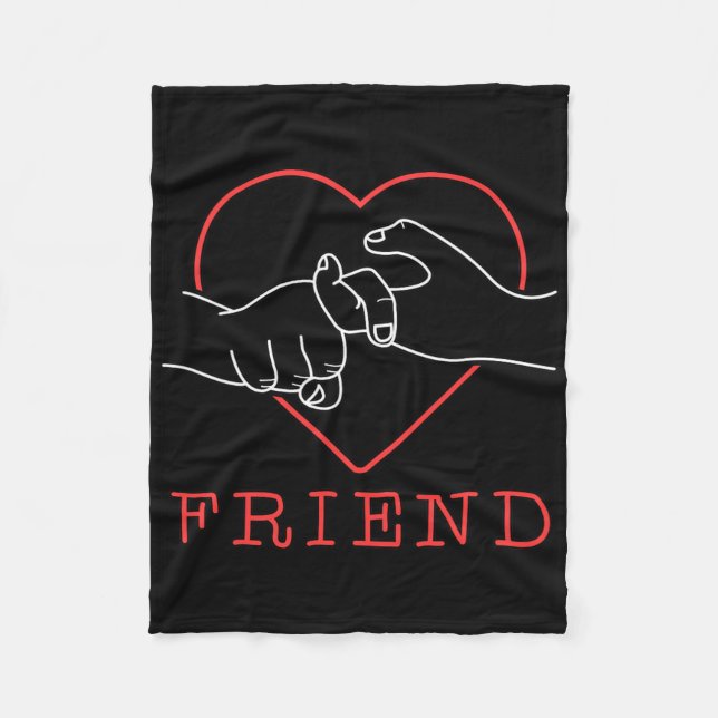 Asl Friend Cute Language Pride Deaf Awareness 1  Fleece Blanket (Front)