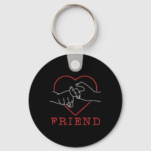 Asl Friend Cute Language Pride Deaf Awareness 1  Key Ring