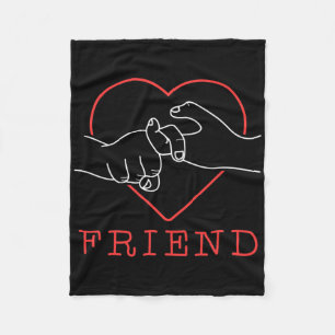 Asl Friend Cute Language Pride Deaf Awareness Fleece Blanket