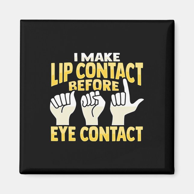 ASL Hand Gesture Deaf Hearing Loss Awareness 10 Magnet (Front)