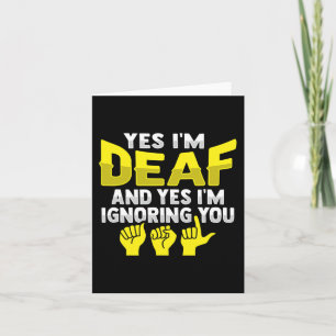 ASL Hand Gesture Deaf Hearing Loss Awareness 11 Card