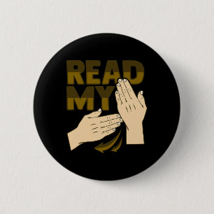 Asl Hand Gesture Deaf Hearing Loss Awareness 12  6 Cm Round Badge