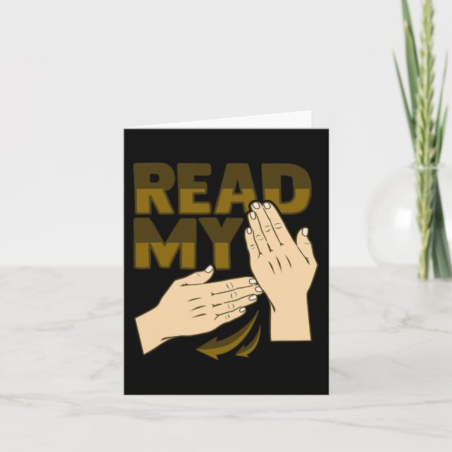 ASL Hand Gesture Deaf Hearing Loss Awareness 12 Card (Front)