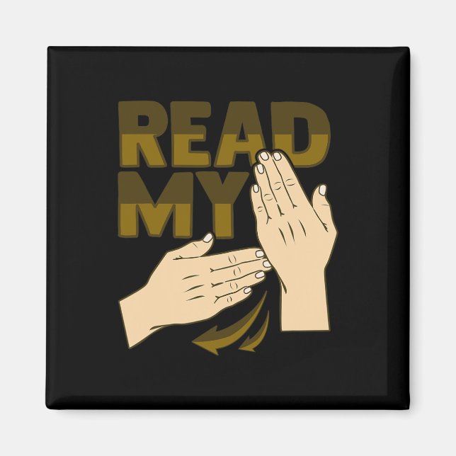 Asl Hand Gesture Deaf Hearing Loss Awareness 12  Magnet (Front)