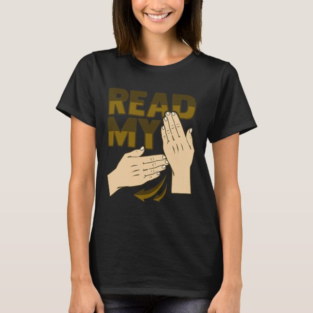 Asl Hand Gesture Deaf Hearing Loss Awareness 12  T-Shirt (Front)