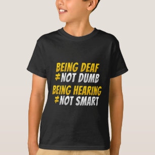ASL Hand Gesture Deaf Hearing Loss Awareness 2 T-Shirt