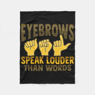 Asl Hand Gesture Deaf Hearing Loss Awareness 5  Fleece Blanket