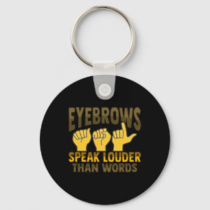 Asl Hand Gesture Deaf Hearing Loss Awareness 5 Key Ring