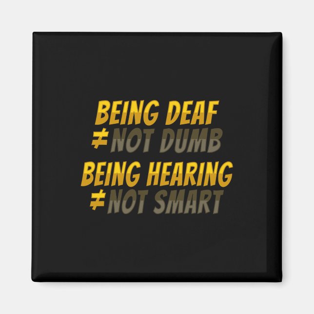 Asl Hand Gesture Deaf Hearing Loss Awareness 6  Magnet (Front)