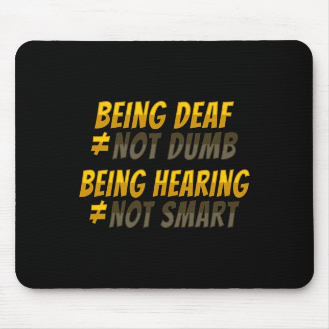 Asl Hand Gesture Deaf Hearing Loss Awareness 6  Mouse Pad (Front)