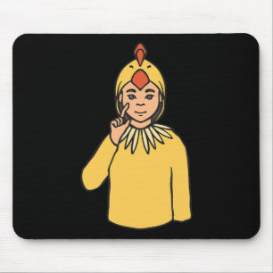 Asl Hand Gesture Deaf Hearing Loss Awareness Boy Mouse Pad