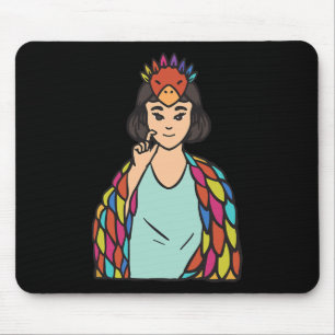 Asl Hand Gesture Deaf Hearing Loss Awareness Girl Mouse Pad