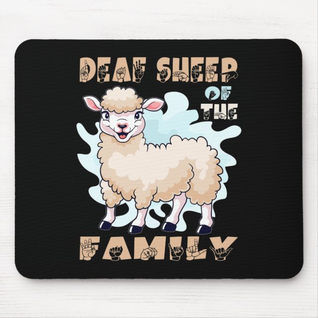 ASL hand gesture Hand sign language hearing loss a Mouse Pad (Front)