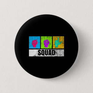 ASL Hand Sign Language For Deaf Pride And Deaf Awa 6 Cm Round Badge