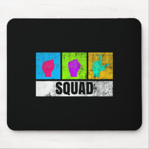 Asl Hand Sign Language For Deaf Pride And Deaf Awa Mouse Pad