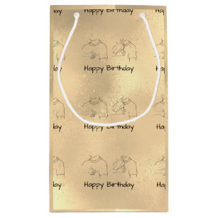 ASL Happy Birthday /Hand Signs and Finger Spelling Small Gift Bag