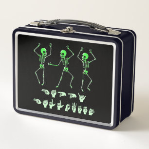ASL Happy Halloween I - Cute Spooky Season Metal Lunch Box