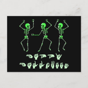 ASL Happy Halloween I - Cute Spooky Season Postcard