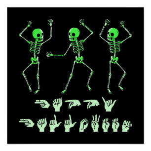 ASL Happy Halloween I - Cute Spooky Season Poster