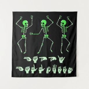 ASL Happy Halloween I - Cute Spooky Season Tapestry