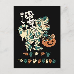 ASL Happy Halloween II - Cute Spooky Season Postcard